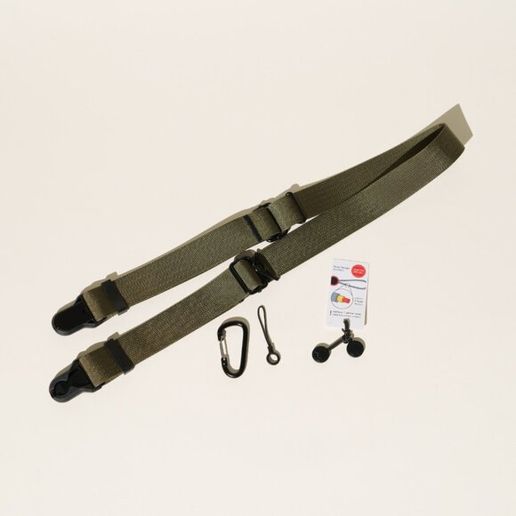 Camera Strap Military Green Dual Adjustable w Peak Design Anchors & D-Ring Mount - Picture 5 of 10